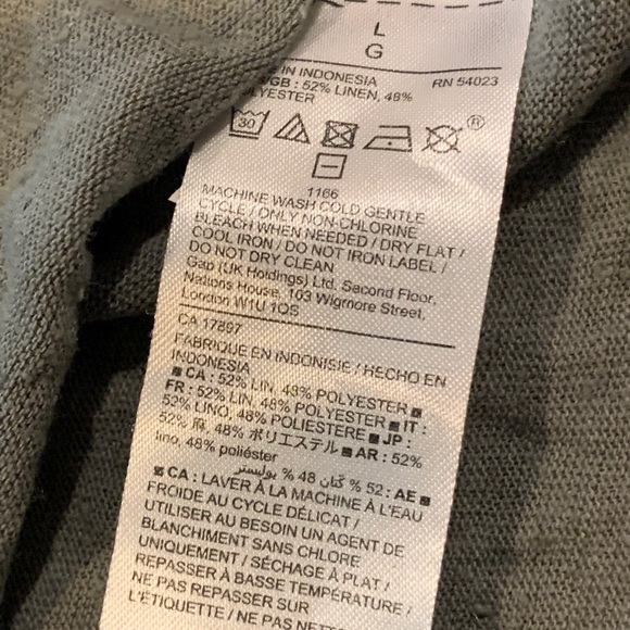 💕GAP Linen Blend Long Sleeve tee with pocket💞 - Picture 3 of 7